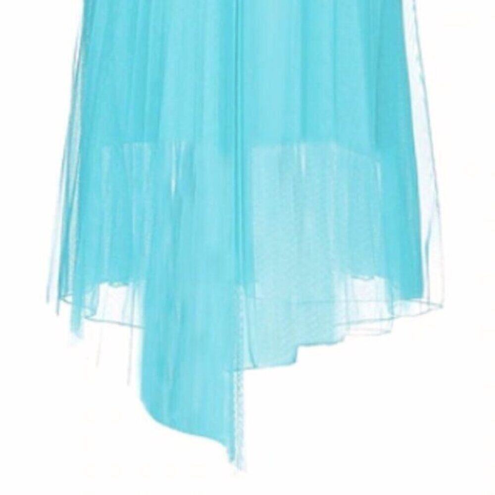 Patrizia Pepe Tulle Knee length skirt Turquoise size 10 - Picture 8 of 8